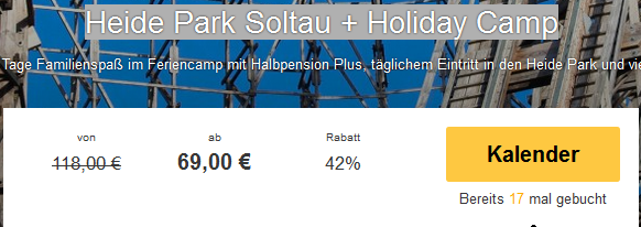 Zum Urlaub im Heide Park Soltau bei Travelbird.de Screenshot Travebird 20.02.2015 Angebot Heide Park