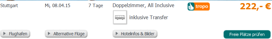 Screenshot Trop Angebot Türkei Urlaub Alanya Konakli 4 Sterne Hotel Titan Garden 20.3.15