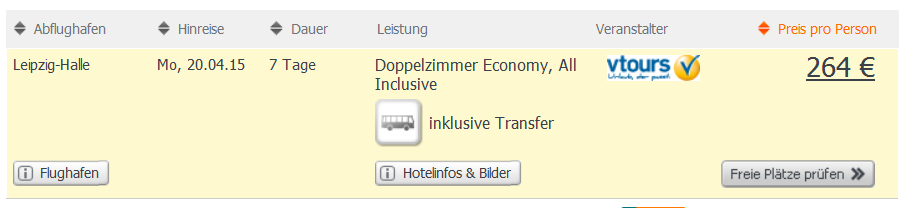 Screenshot weg.de Urlaub auf Djerba 3 Sterne Sangho Village in Tunesien 1.4.15