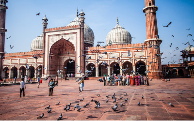 Die Jama Masjid Moschee in Delhi, Indien