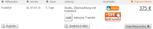 Screenshot Weg.de Angebot Kurzurlaub in Dubai im 4 Sterne First Central Hotel inklusive Frühstück, Flügen ab Hamburg, Düsseldorf oder Frankfurt und Transfer in Dubai 27.4.15