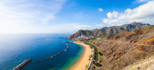 Las Teresitas Strand auf Teneriffa, Kanaren, Spanien