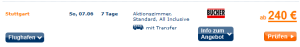 Screenshot TravelSout24 Angebot Eine Woche All-Inclusive Urlaub in Goldstrand, Bulgarien. 4 Sterne Hotel Royal, Flüge und Transfer inklusive. 13.5.15