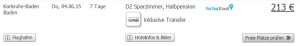 Screenshot Weg.de Angebot Eine Woche Urlaub in Kemer, 3 Sterne Hotel Felice, inklusive Halbpension, Flügen und Transfer 16.5.15