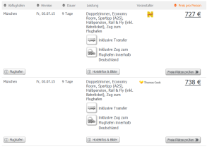 Screenshot Weg.de Angebot Sri Lanka Urlaub, 9 Tage inklusive Halbpension, Flügen, Transfer, Zug zum Flug 8.5.15