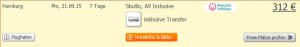 Screenshot Weg.de Angeobt Eine Woche All-Inclusive Urlaub auf Mallorca, inklusive Flügen, Transfer und 3 Sterne Hotel um nur 312€