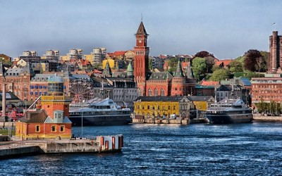 Bild einer Hfenstadt in Dänemark